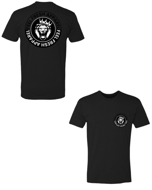 Lion Print Black Tee